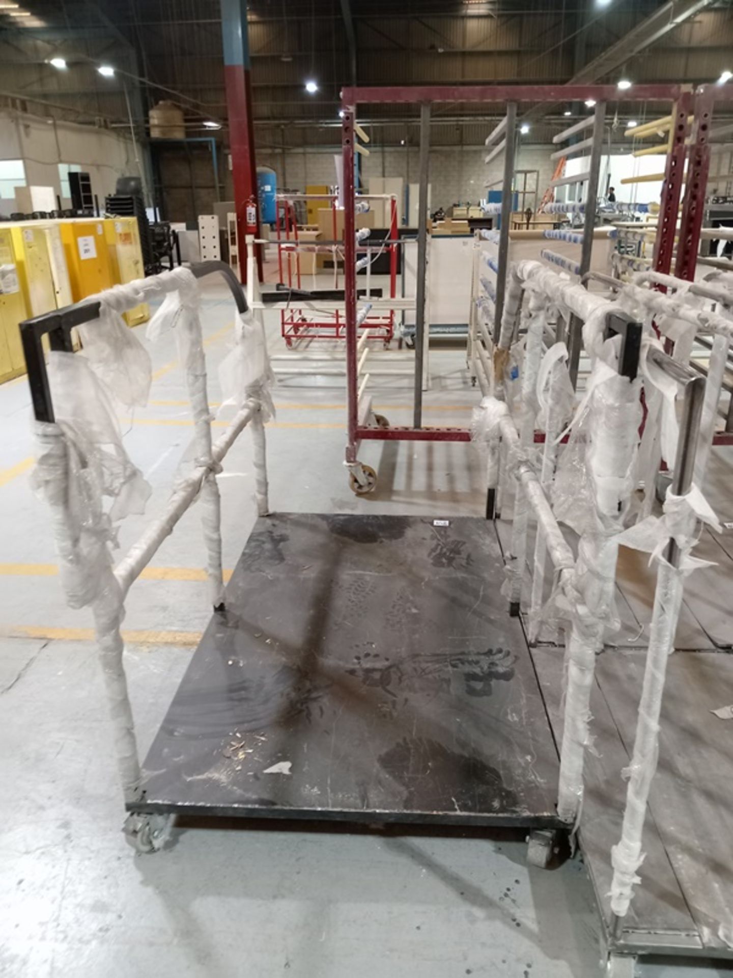 LOT OF (40) PIECES OF CONVEYOR TROLLEYS AND LOADING BASES. - Image 11 of 12