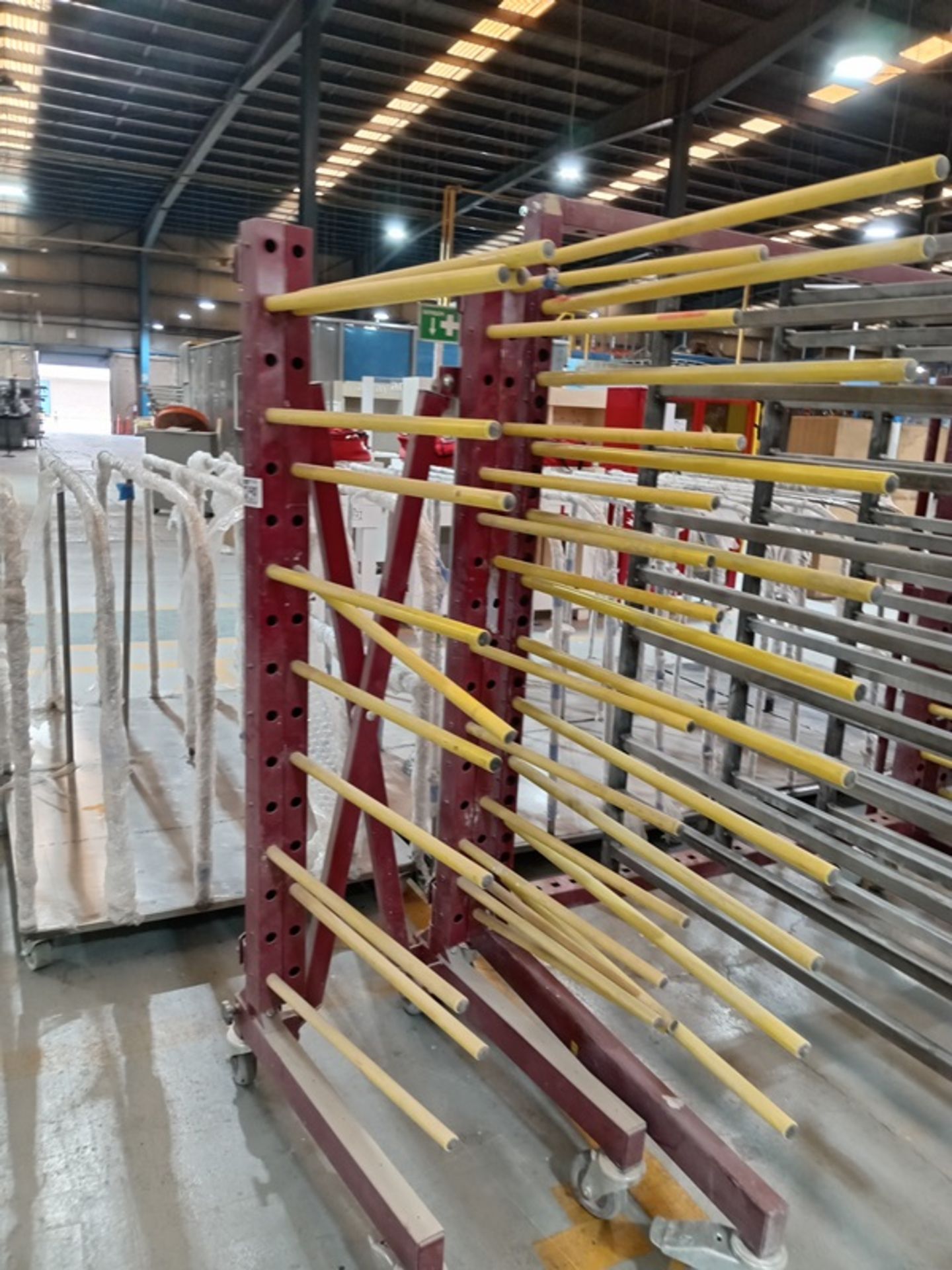 LOT OF (40) PIECES OF CONVEYOR TROLLEYS AND LOADING BASES. - Image 6 of 12