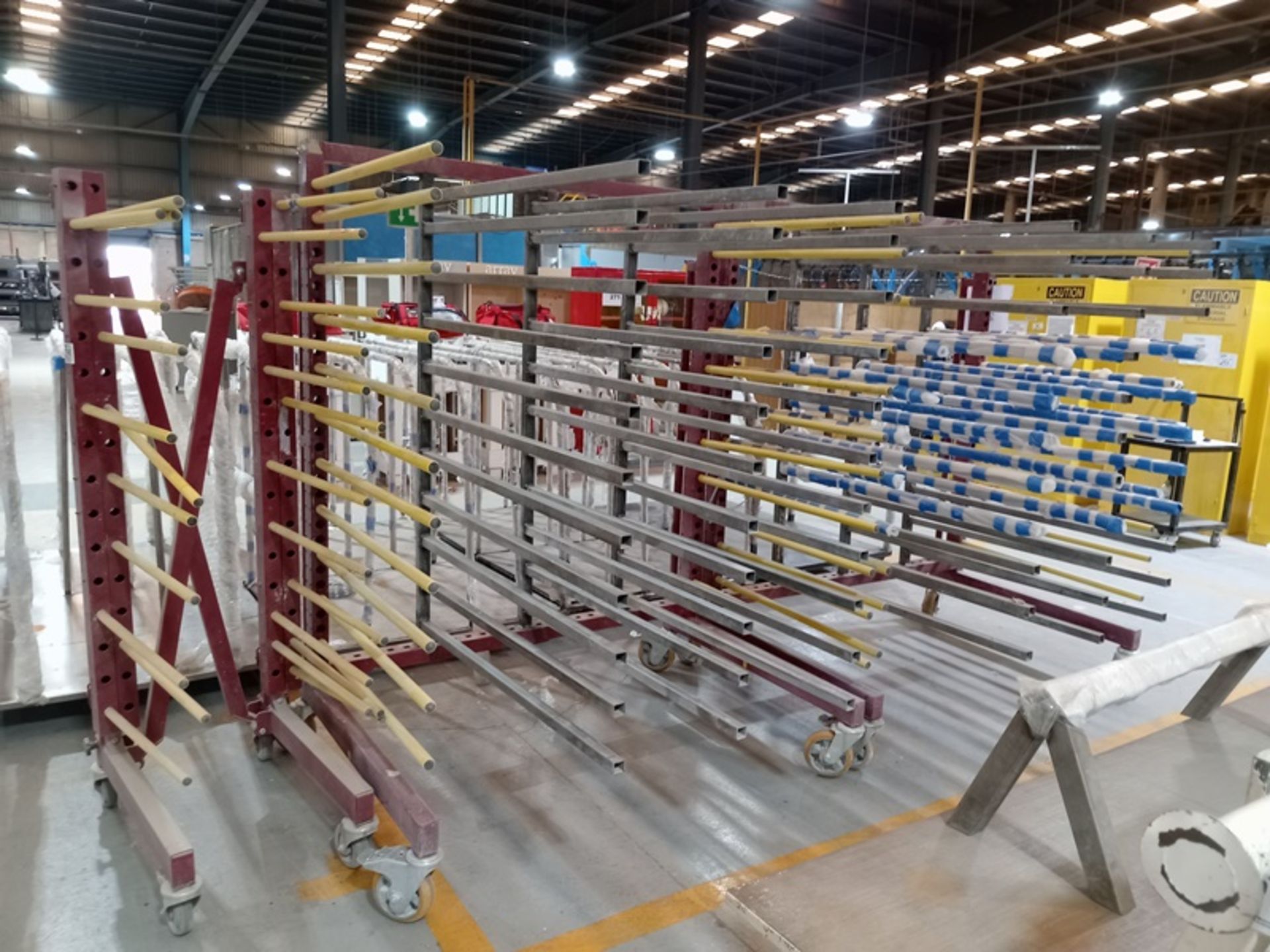 LOT OF (40) PIECES OF CONVEYOR TROLLEYS AND LOADING BASES. - Image 7 of 12