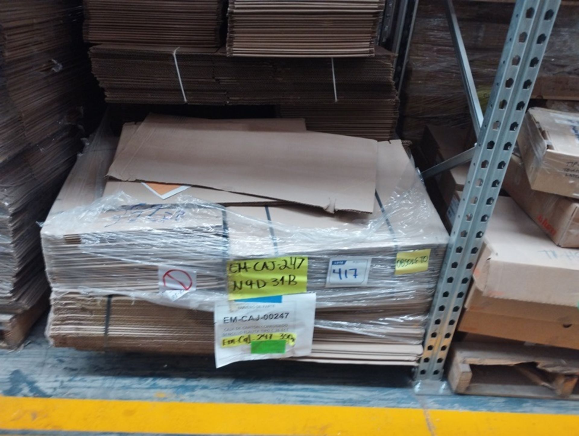 LOT OF APPROXIMATELY (83,310) PCS OF CARDBOARD BOXES AND ACCESSORIES - Image 4 of 119