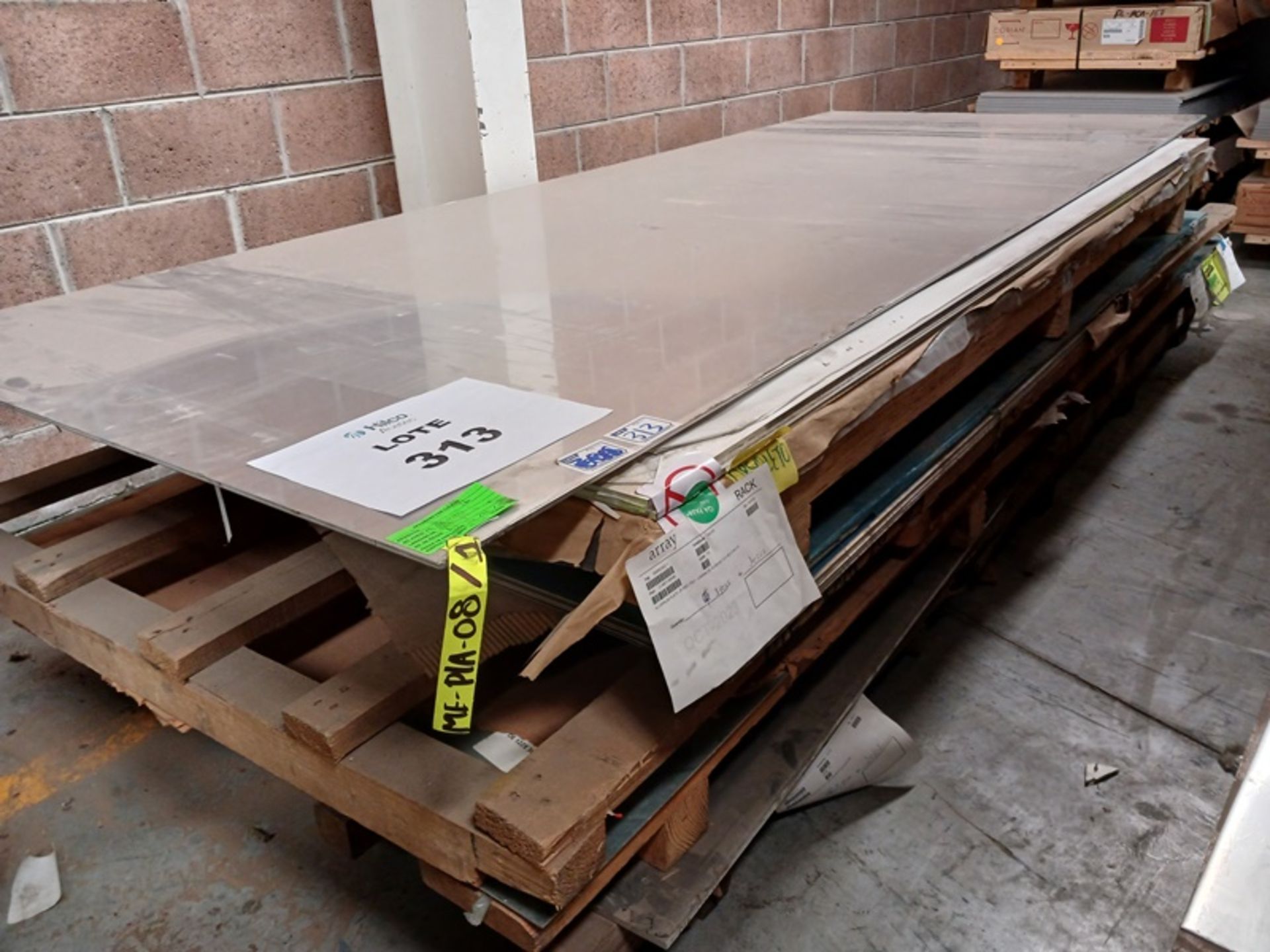 LOT OF APPROXIMATELY (36) PCS OF ALUMINUM SHEET AND PLATE