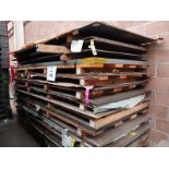 LOT OF APPROXIMATELY (92) PCS OF BLACK STEEL SHEET AND PLATES