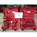 LOT OF (2) CORDLESS IMPACT WRENCHES