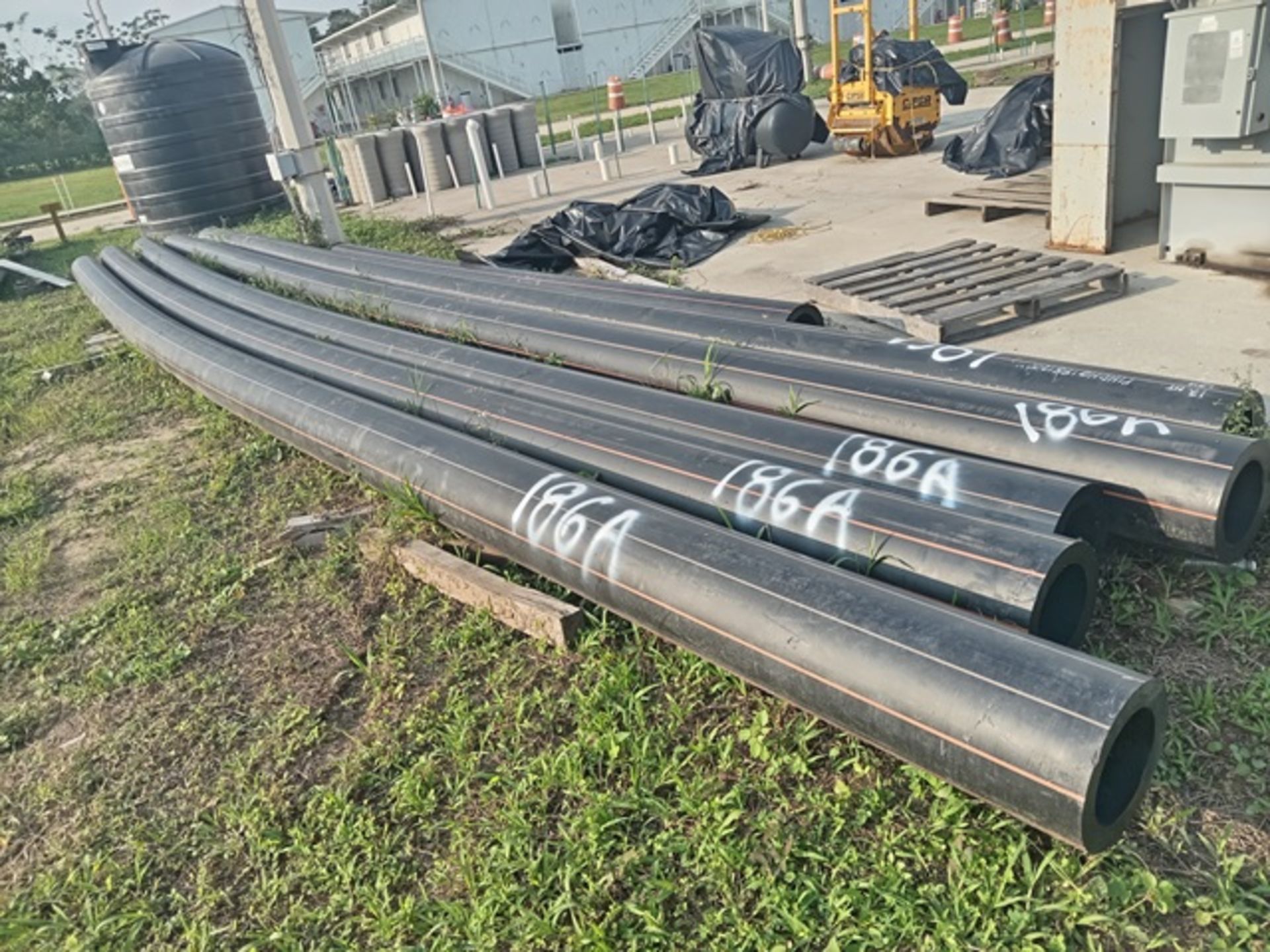 LOT OF (12) M. APPROXIMATELY OF 12" HIGH DENSITY POLYPROPYLENE (HDPE) PIPE