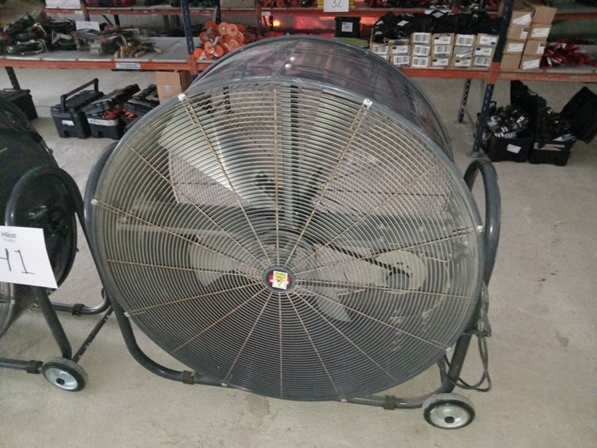 LOT OF (4) WALL MOUNTED INDUSTRIAL FANS - Image 5 of 7