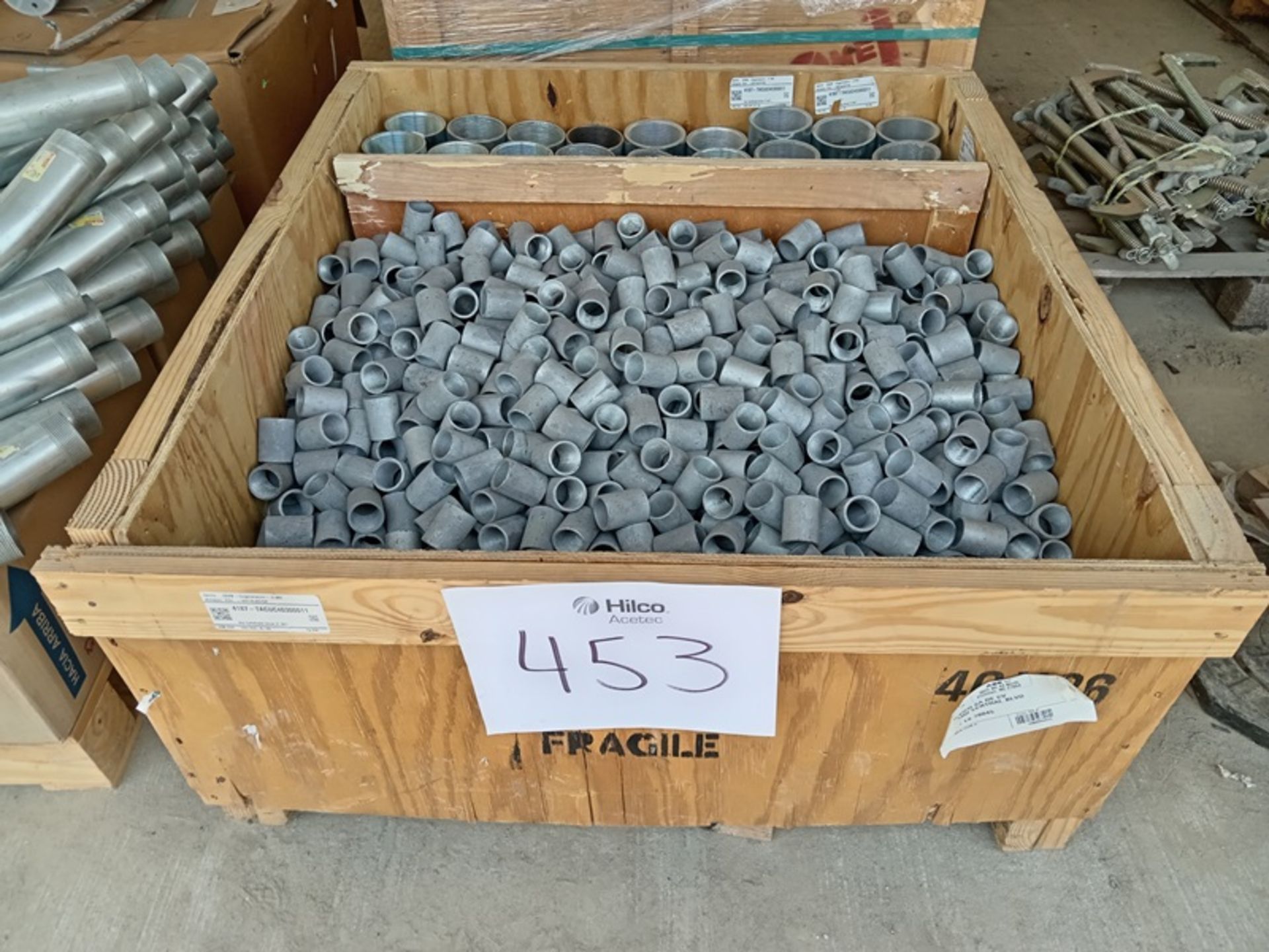 LOT OF (2,047) PIECES OF GALVANIZED UNION COUPLINGS