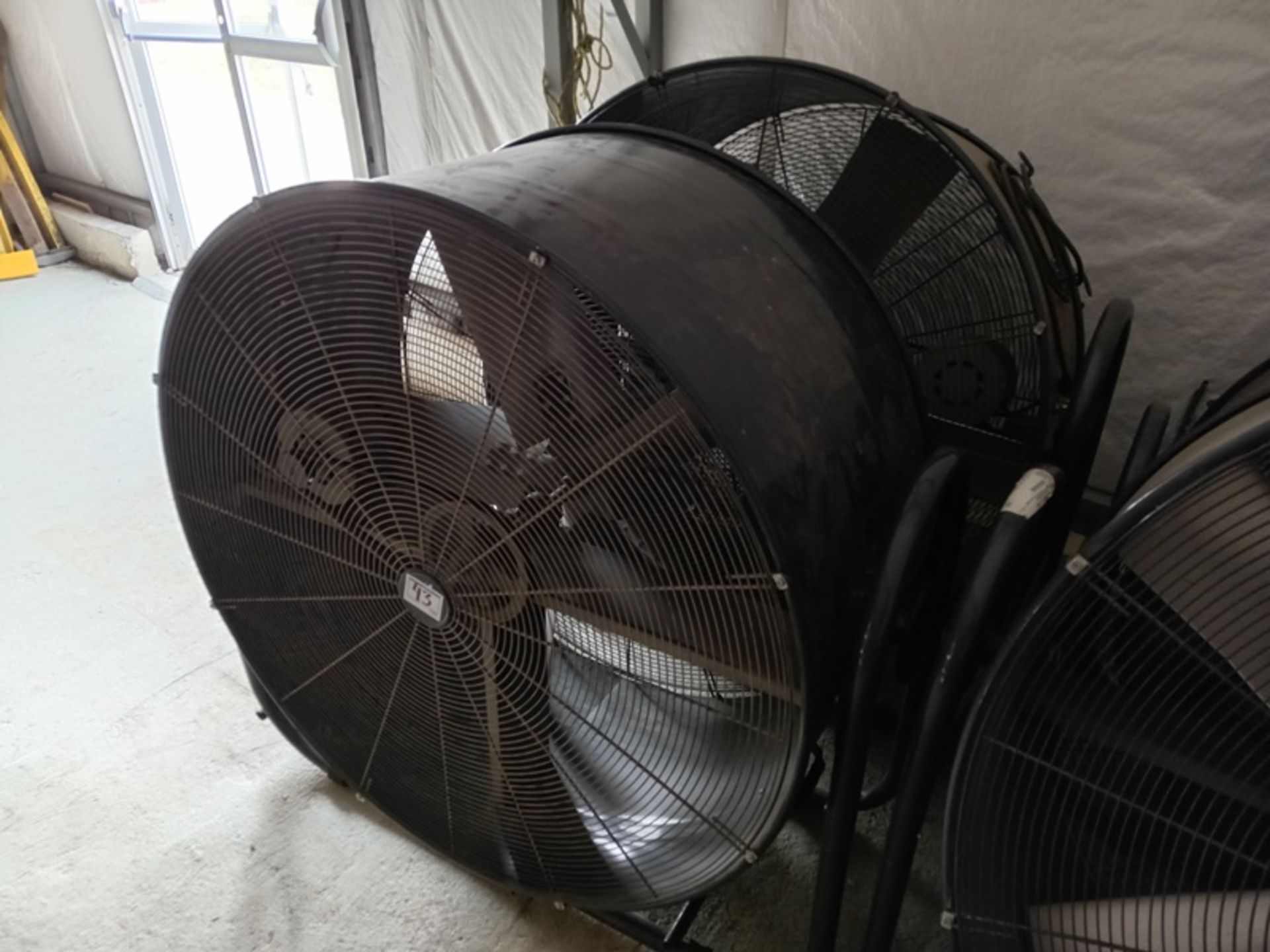 LOT OF (2) 42" HIGH POWER DRUM TYPE FANS