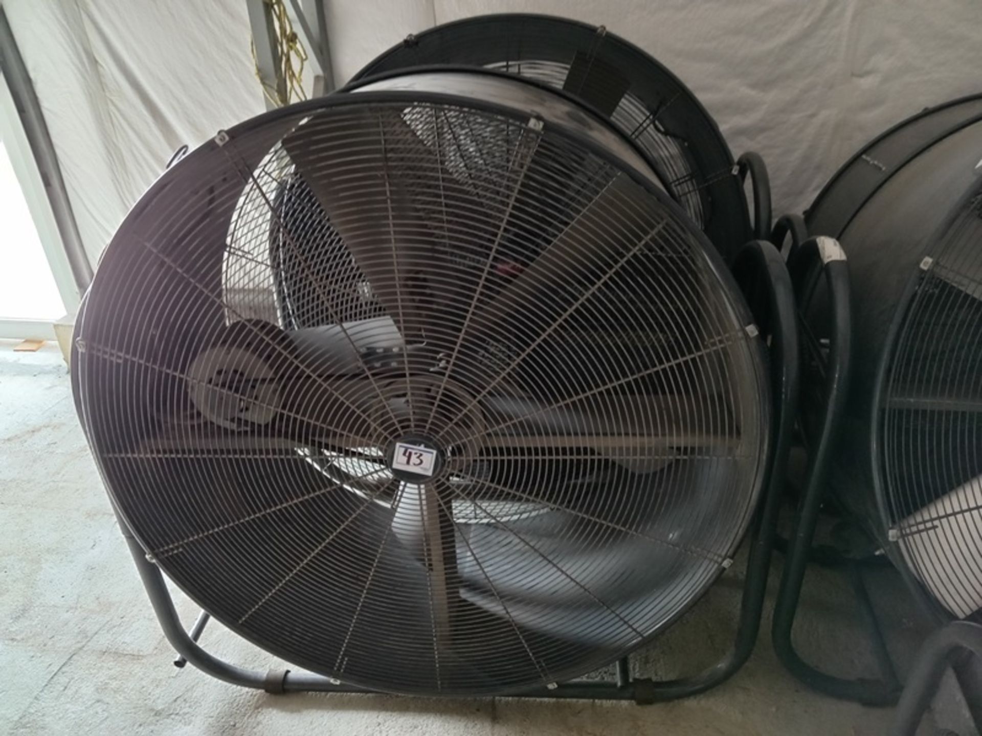 LOT OF (2) 42" HIGH POWER DRUM TYPE FANS - Image 2 of 3