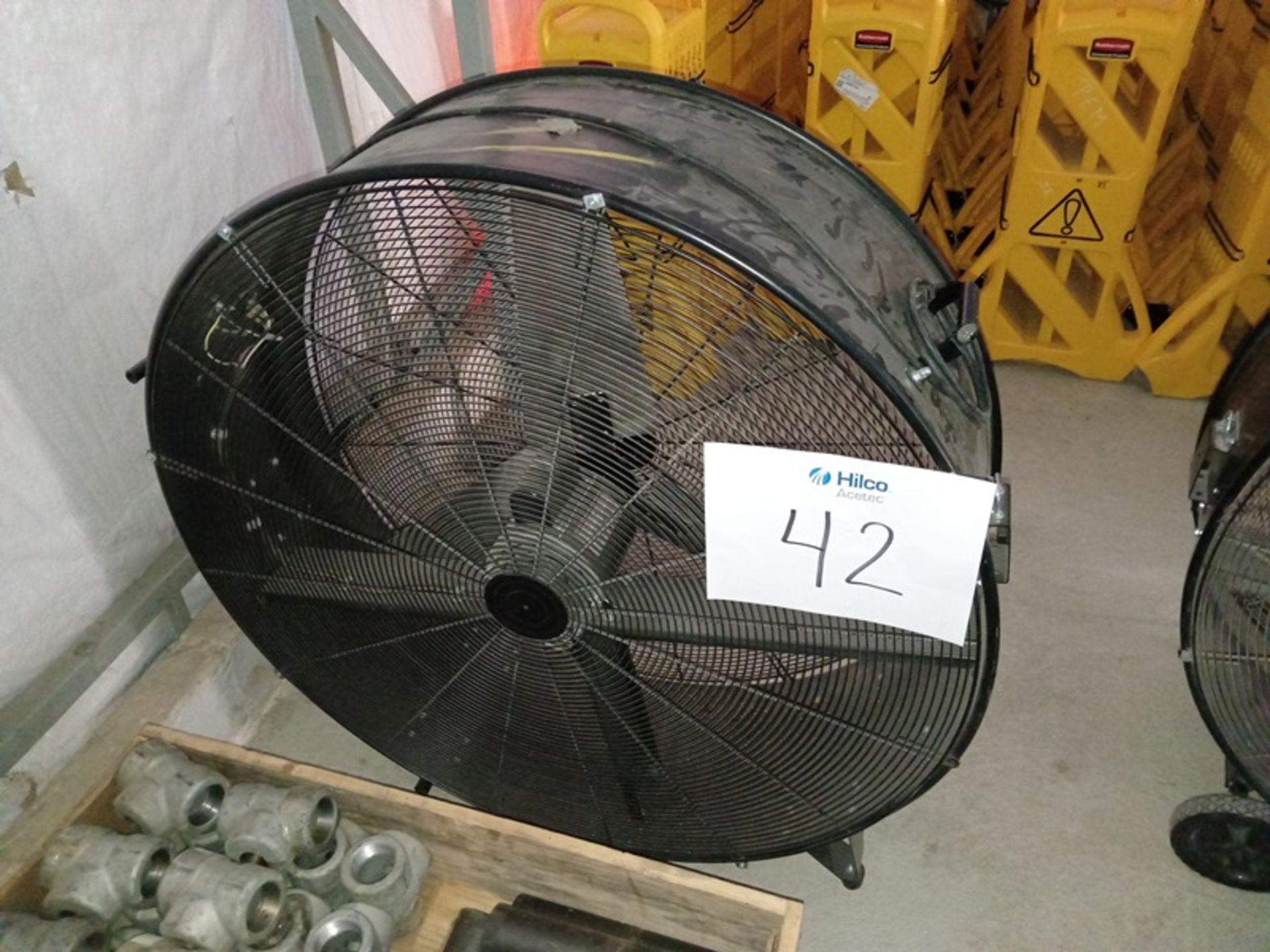 LOT OF (2) 42" HIGH POWER DRUM TYPE FANS - Image 2 of 3