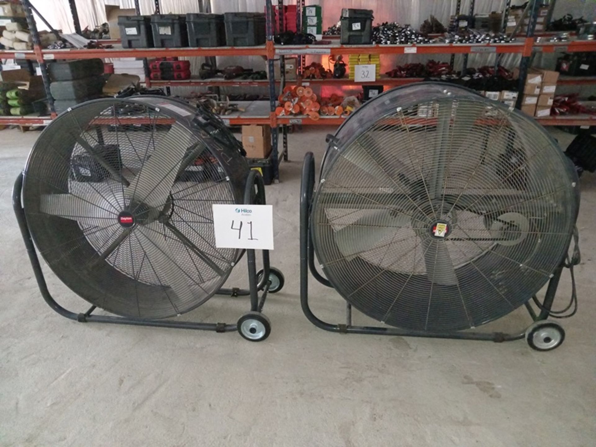 LOT OF (4) WALL MOUNTED INDUSTRIAL FANS - Image 4 of 7