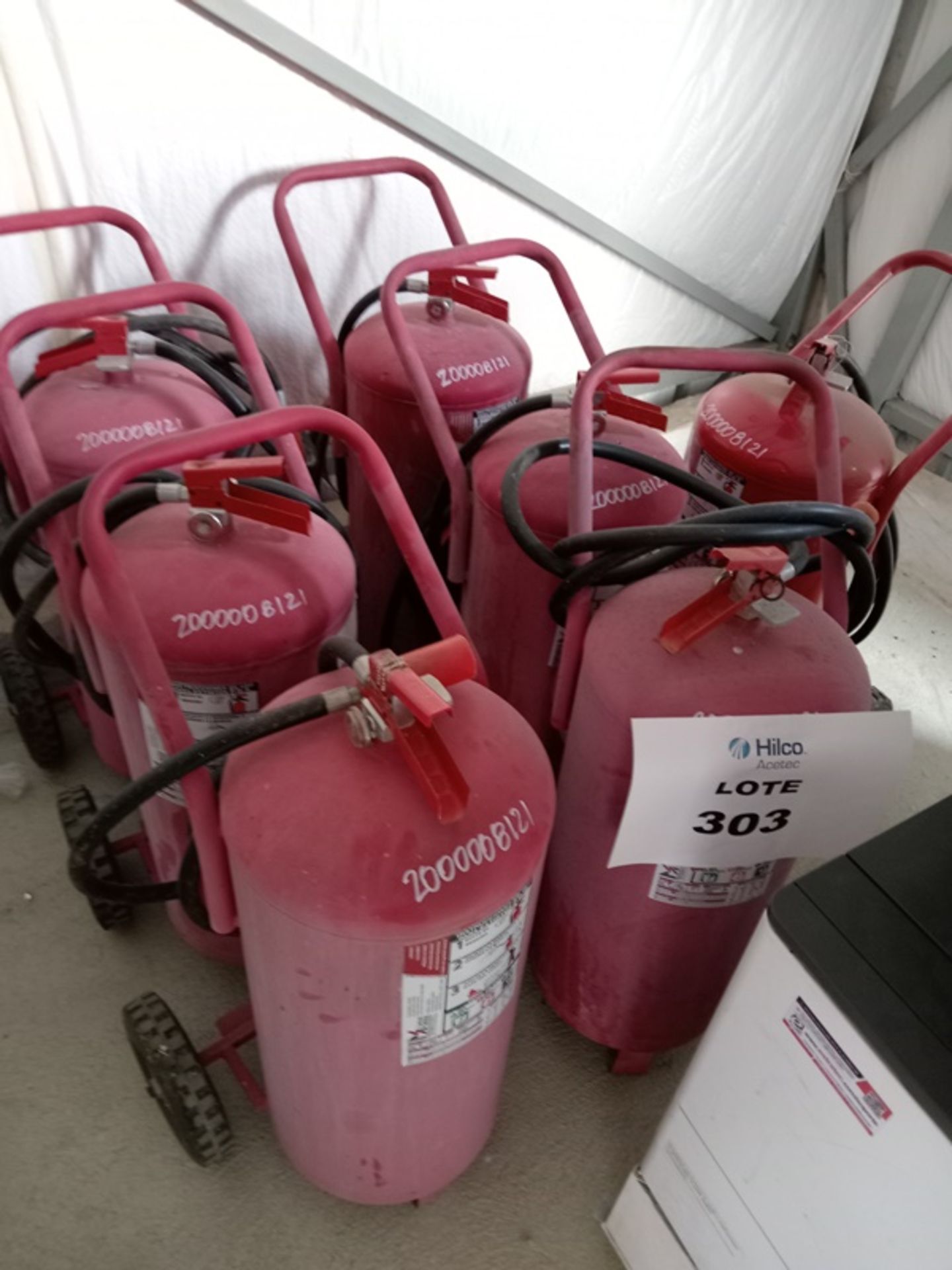 LOT OF (7) PORTABLE FIRE EXHAUSTERS 25 KG