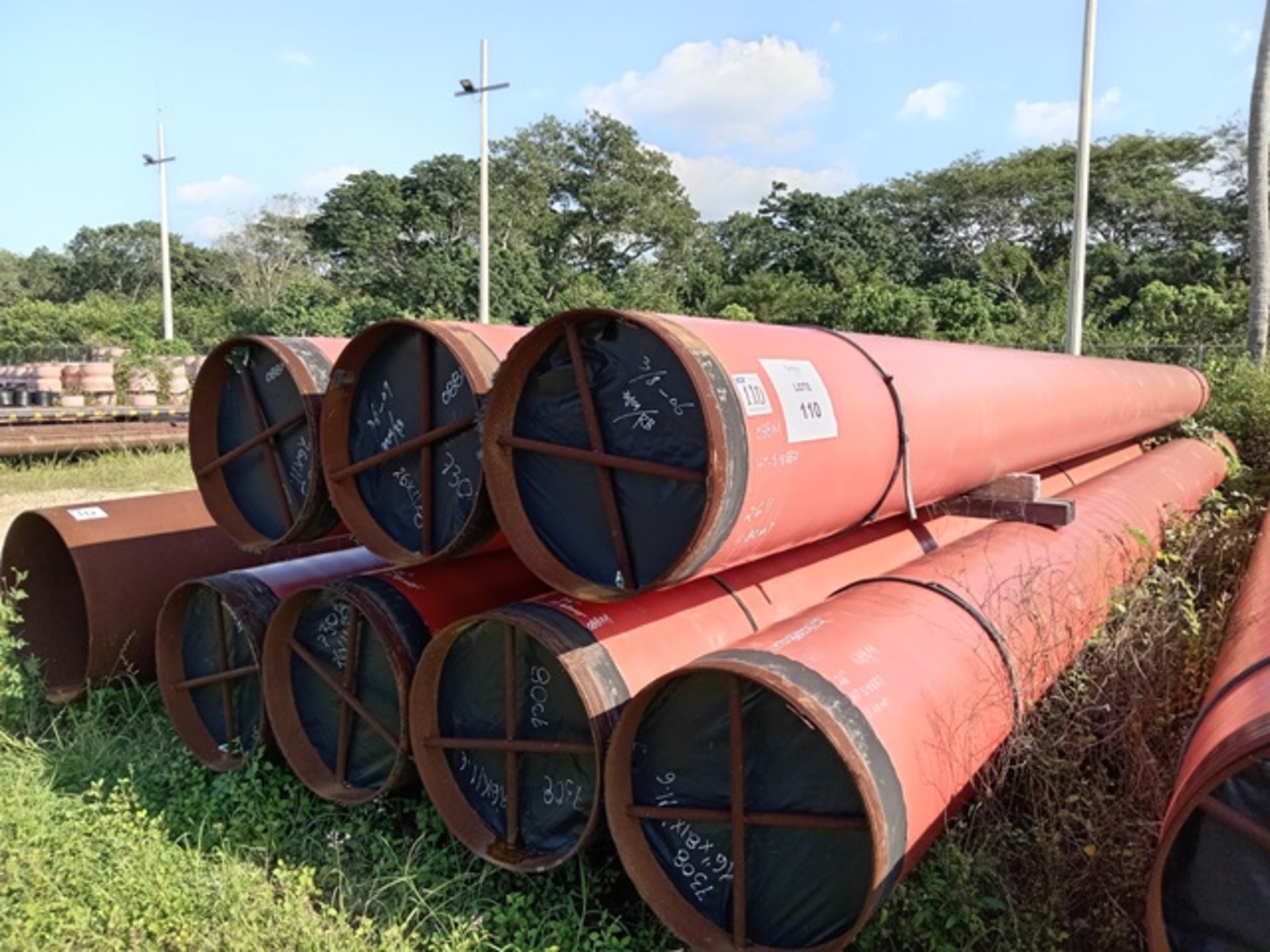 LOT OF APPROXIMATELY (86) METERS OF CARBON STEEL PIPE