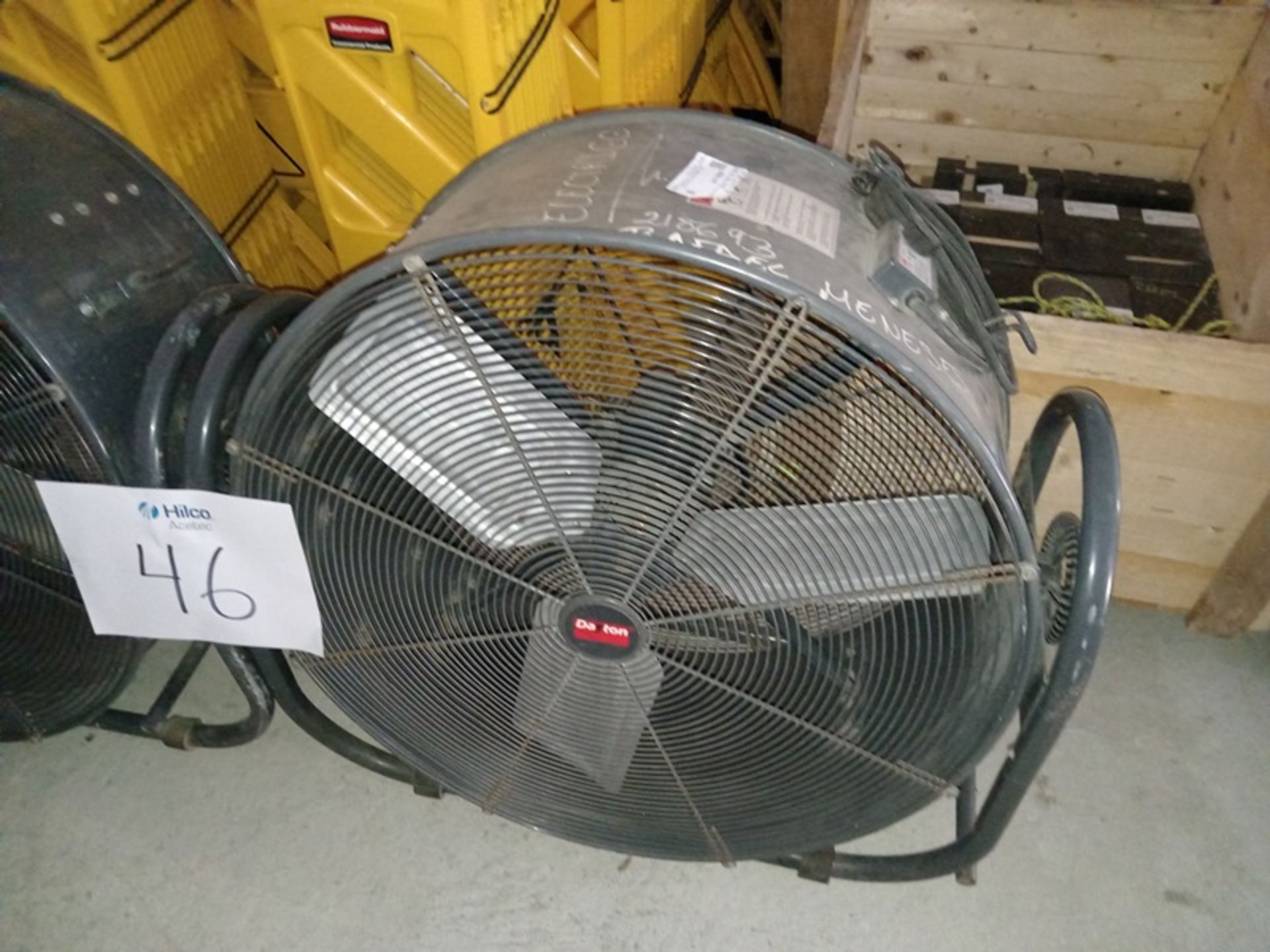 LOT OF (2) 42" HIGH POWER DRUM TYPE FANS - Image 2 of 3