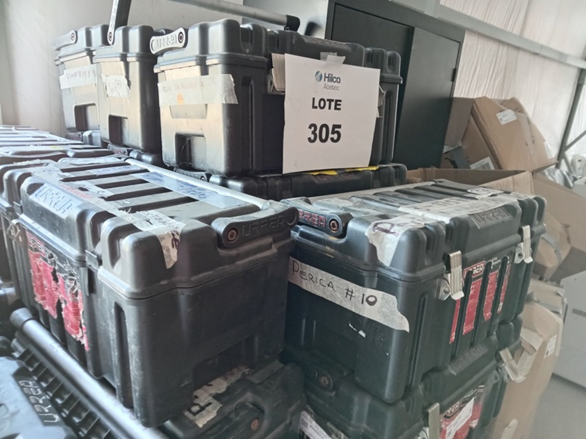 LOT OF (38) PLASTIC TOOL BOXES