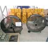 LOT OF (2) 42" HIGH POWER DRUM TYPE FANS