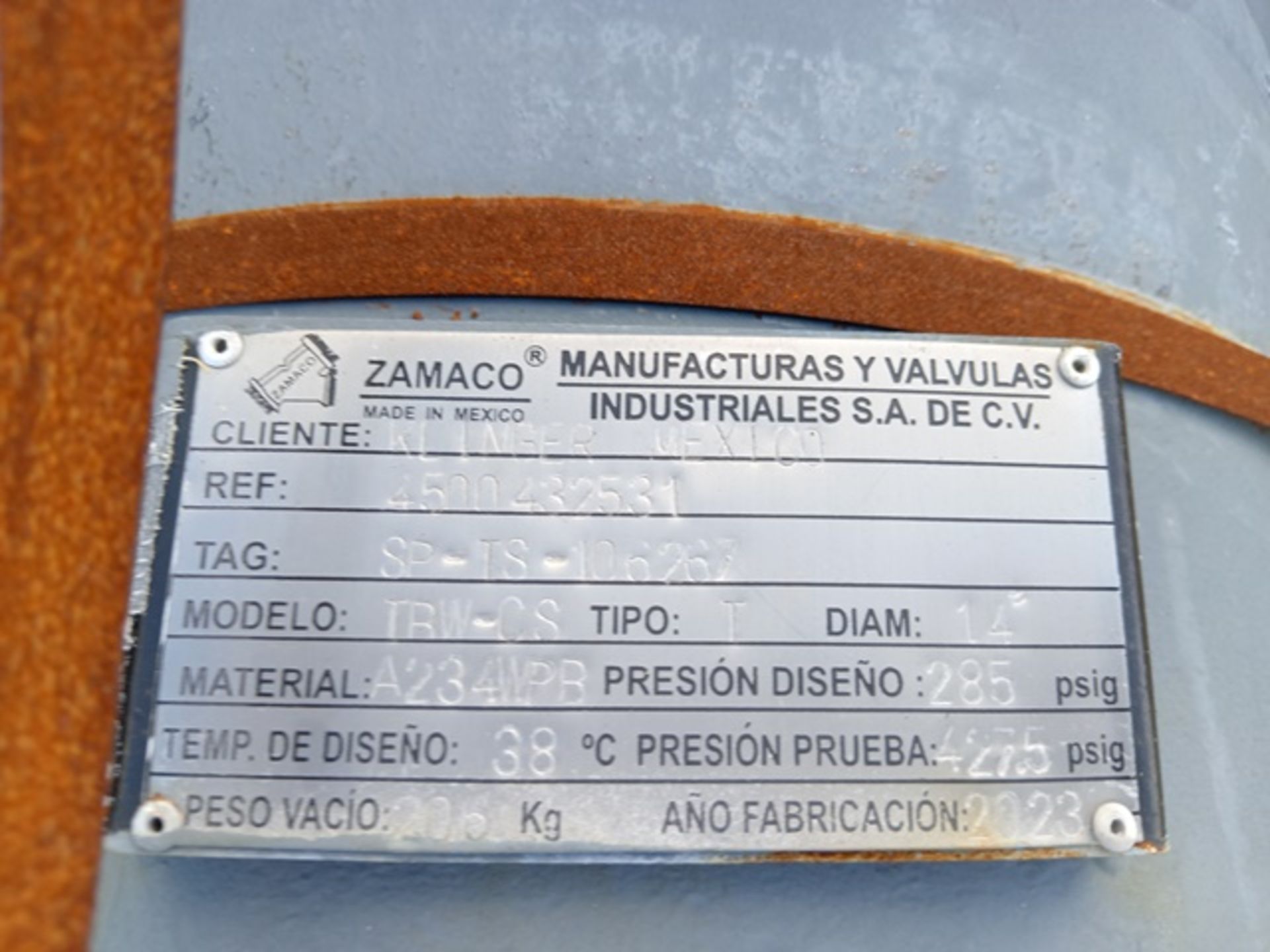 LOT OF (5) 14" FLANGED T FILTER BRAND ZAMACO - Image 13 of 13