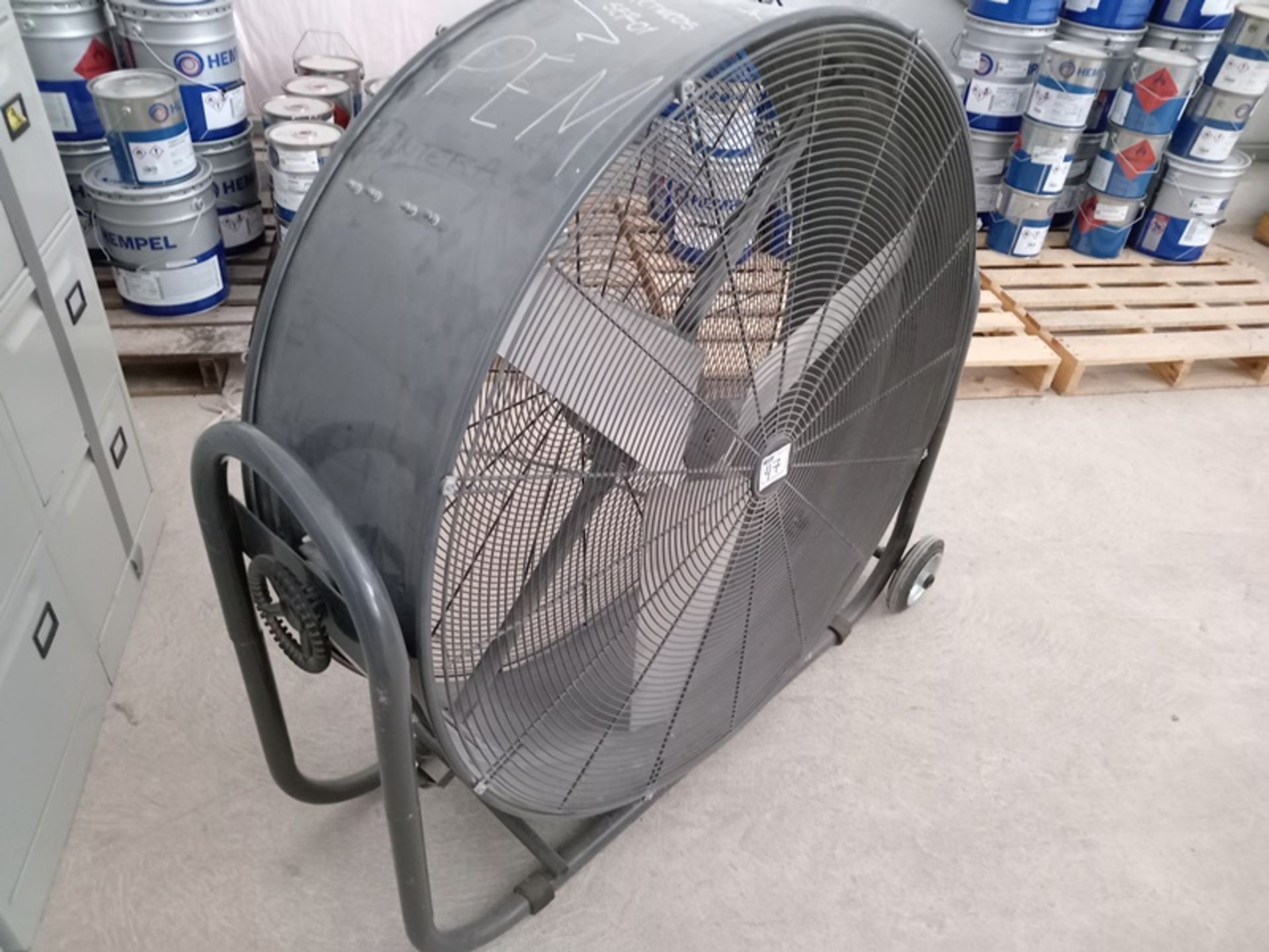 LOT OF (2) 42" HIGH POWER DRUM TYPE FANS