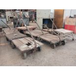 LOT OF METALLIC PLATFORM TROLLEY