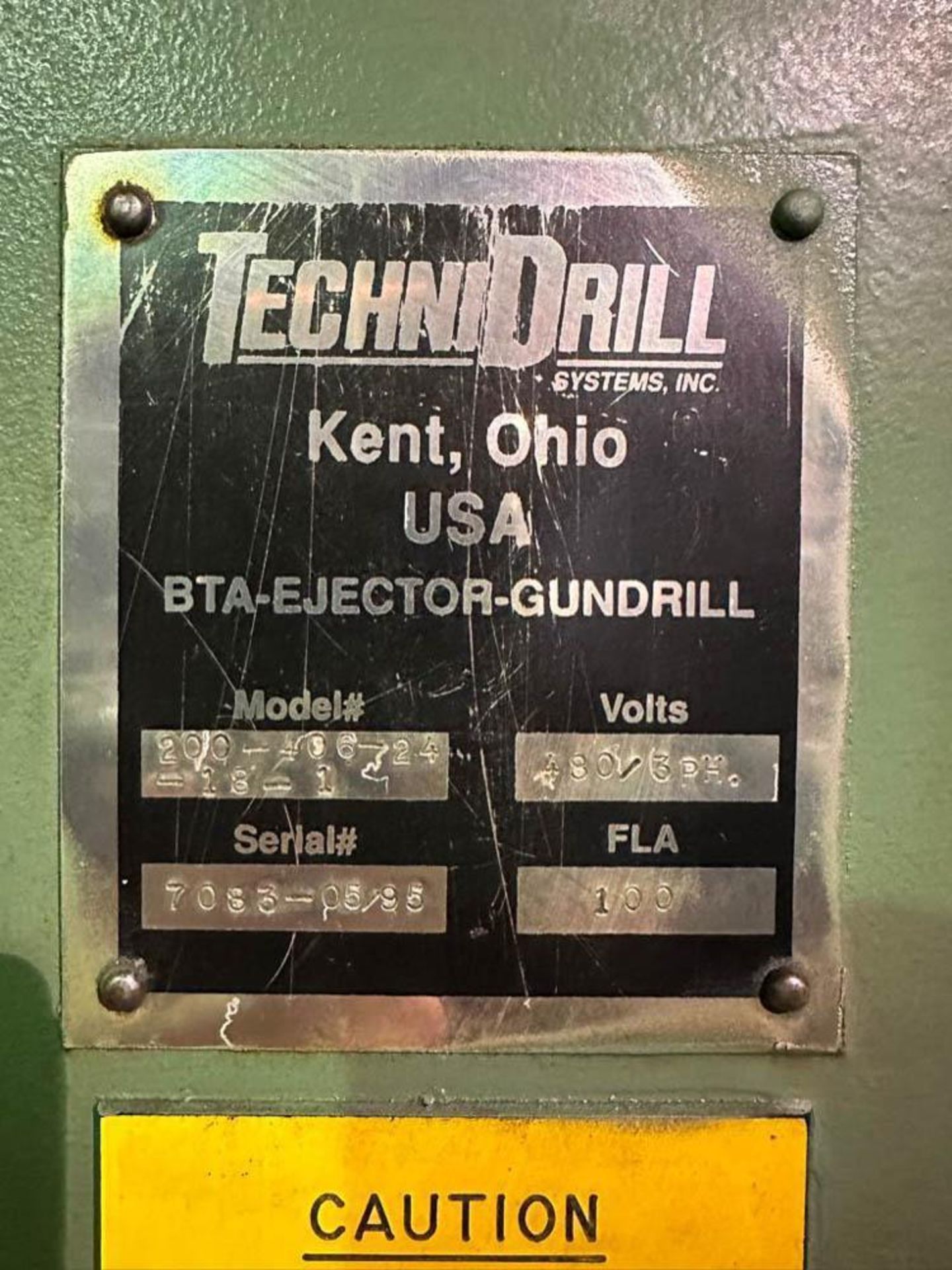 TechniDrill Column CNC Gun Drill-Machine Hub, Model: 200-406-24-18-1, S/N: 7083-05/95 with Turbo - Image 5 of 6