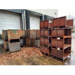 (14) Steel Totes: 30" x 2 x 2" and (8) Steel Rack: 40" x 27" x 18