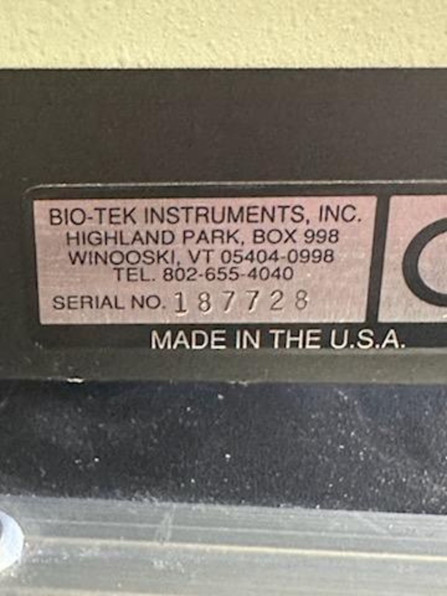 Bio-Tek Instruments ELX 800 Universal Microplate Reader, S/N: 187728 - Image 5 of 5