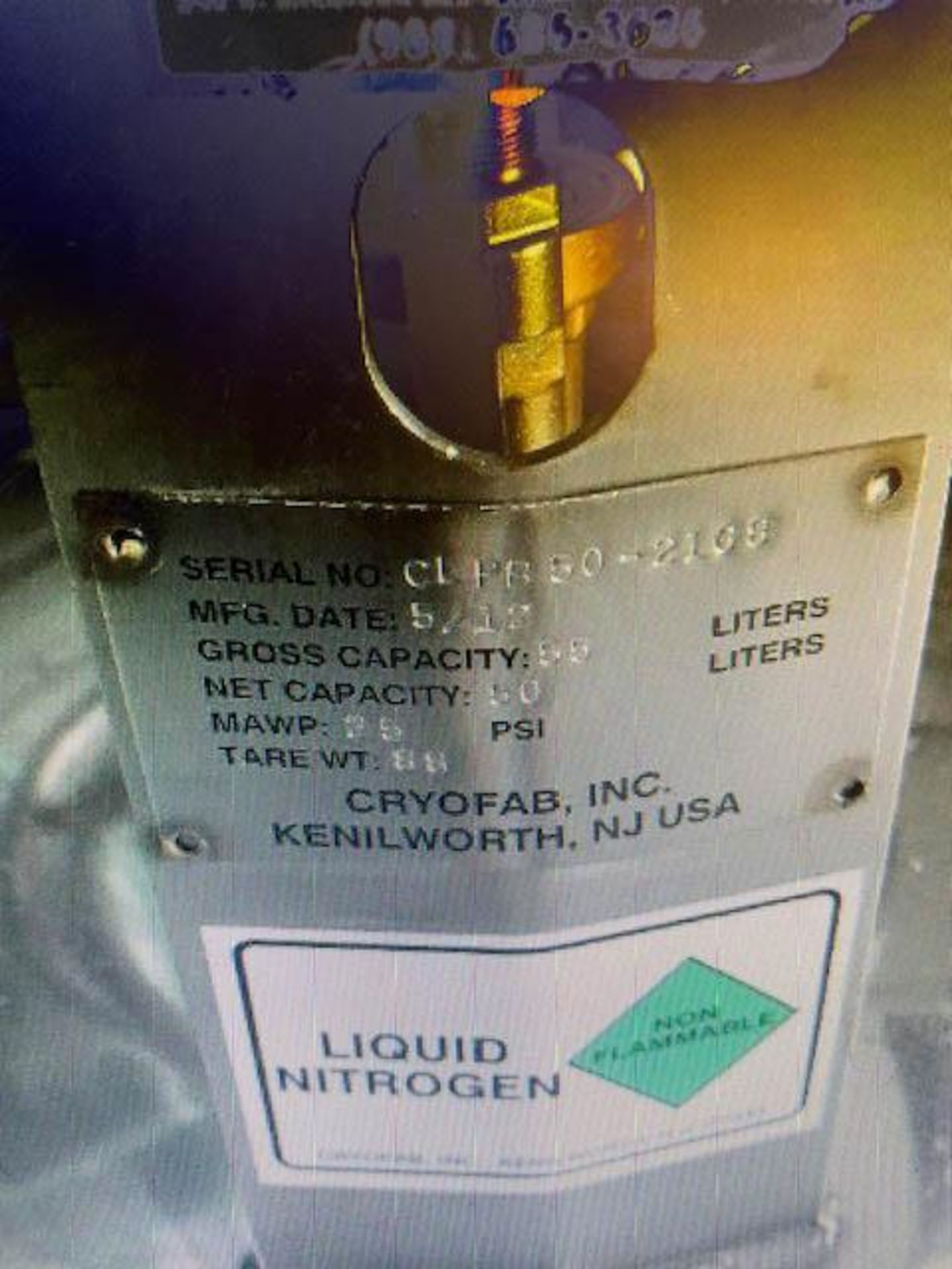 Cryotherm - CLPB - 50 - 2108. LIQUID NITROGEN TANK - Bild 2 aus 3