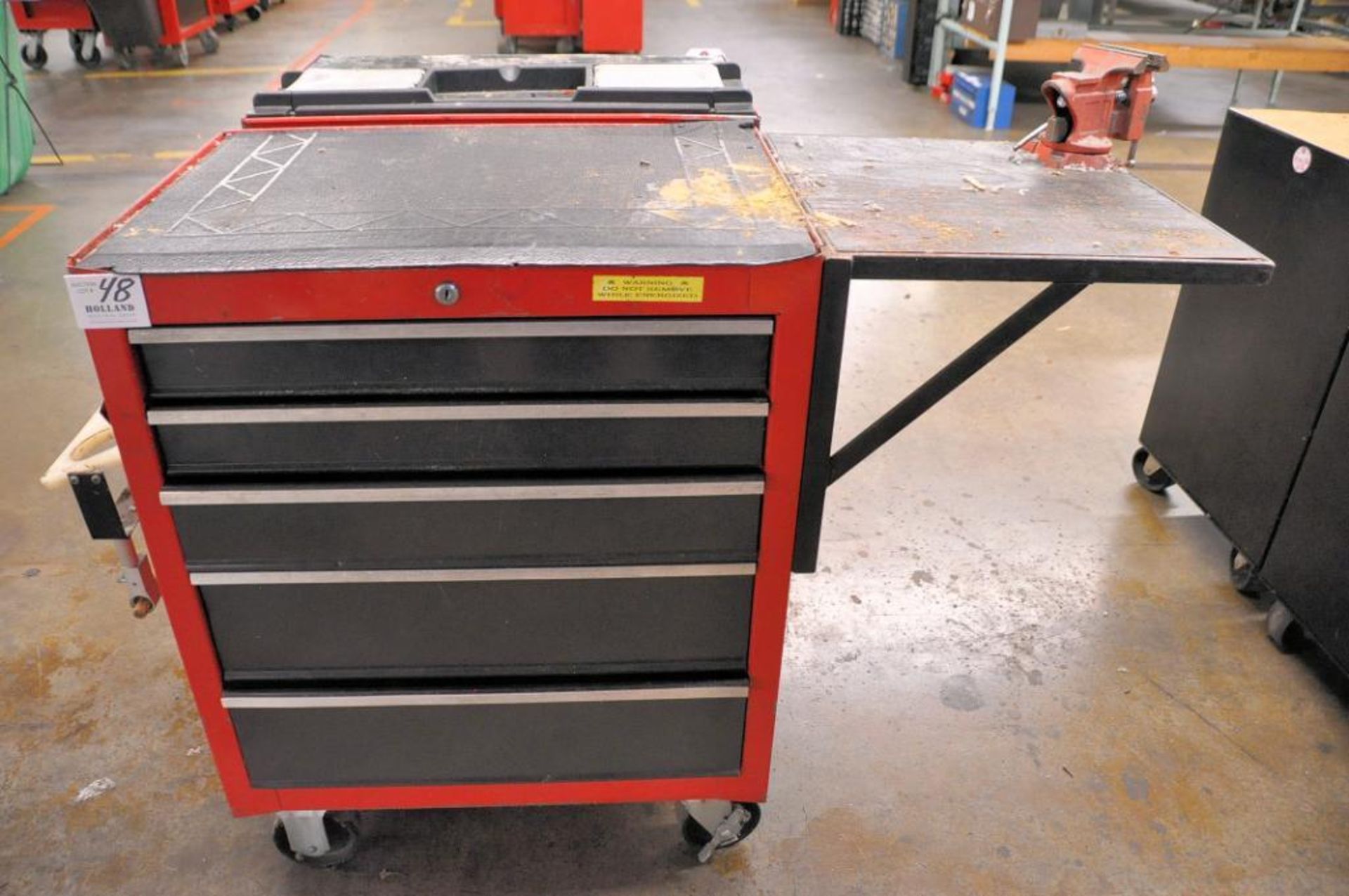 5-Drawer Rolling Toolbox with 3-1/2 in. Vise