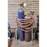 Torch Cart with Oxygen/Acetylene Hose, Torch and Regulator (Tanks Not Included)