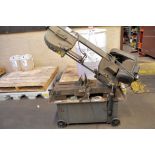 Jet Model HVBS-7M 7 in. x 12 in. Portable Horizontal/Vertical Tilting Bandsaw, S/N: 308270; 3/4-HP,