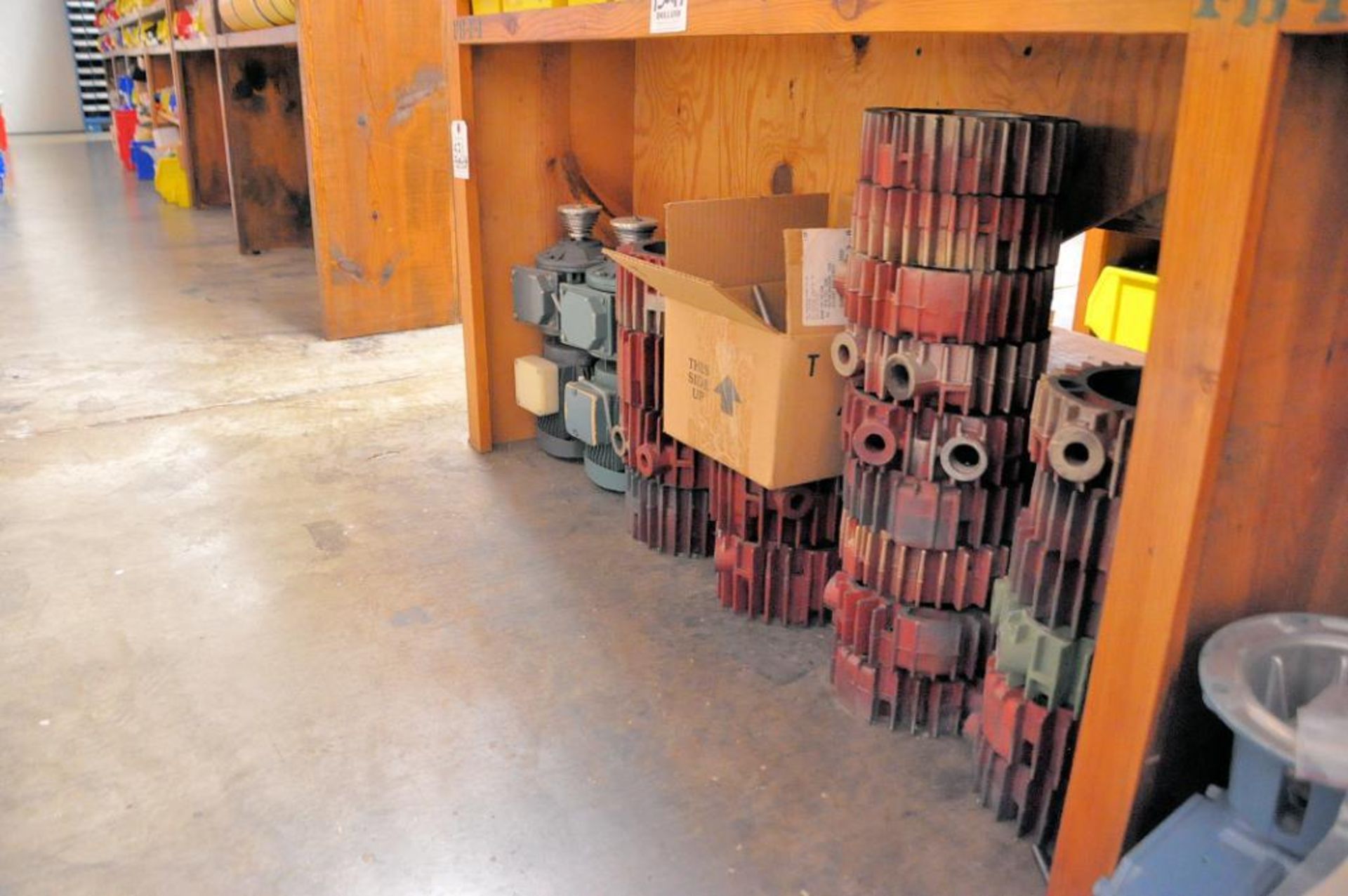 Lot - Motors on Floor Under (3) Sections of Shelving - Image 5 of 5