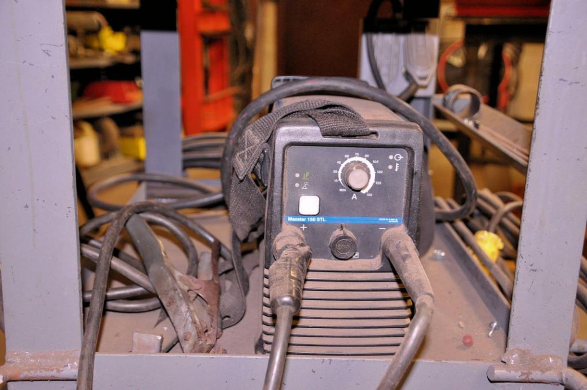 Miller MaxStar Model 150-STL Portable Tig/Stick Welder with Wilton 4-1/2 in. Bench Vise and Cart - Image 2 of 2