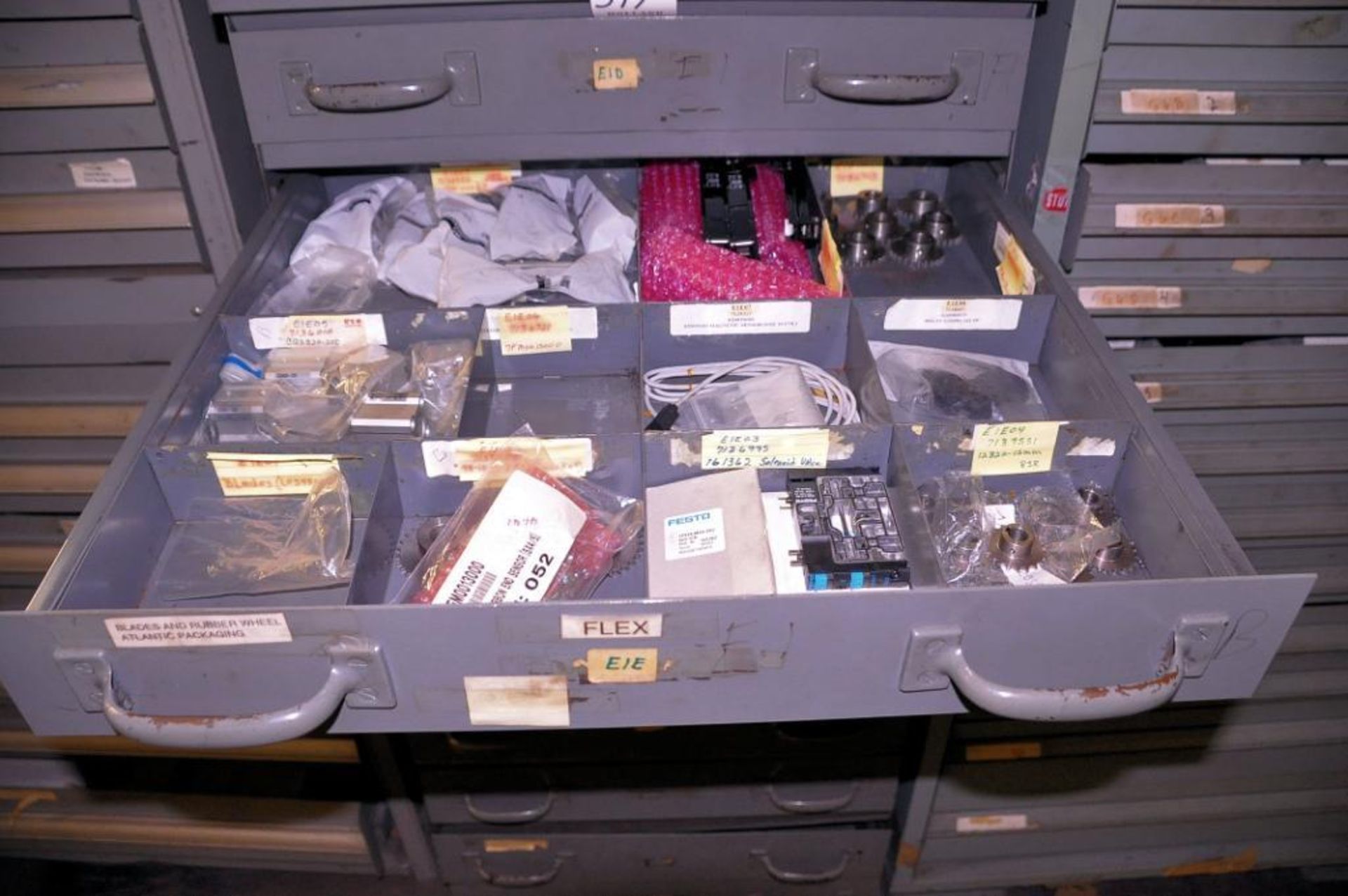 11-Drawer Heavy Duty Organizer Cabinet with Machine Repair Parts - Image 3 of 9