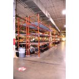 Lot - (10) Sections of 144 in. Wide x 42 in. Deep x 144 in. High Pallet Rack with Steel Decking