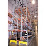 Lot - (18) Sections of 144 in. Wide x 42 in. Deep x 288 in. High Pallet Rack with (2) Sections of 48