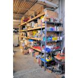 Lot - Electrical Boxes, Fan and Pump Drive Unit, Circuit Breakers, Electronic Boards, etc. on Wood R
