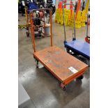 Foot-Operated 4-Wheel Scissor Lift Cart with 20 in. x 32 in. Platform
