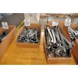 Lot - Large Combination Wrenches with Ratcheting Wrenches in (2) Boxes