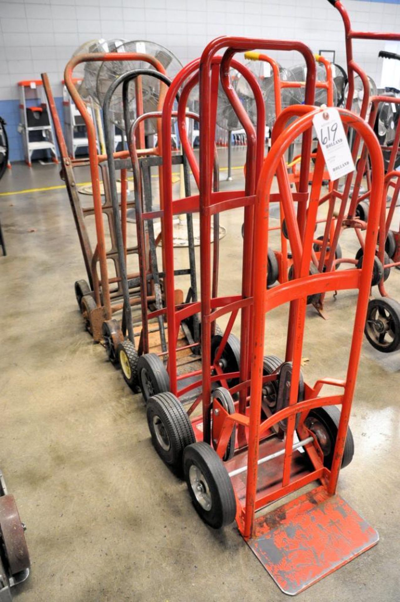 Lot - (7) 2-Wheel Hand Carts