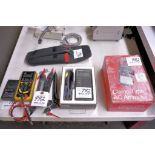 Lot - (2) Logic Pulsers, (1) Static Locator, (1) AC Ammeter, (1) Multimeter, (1) Fluke Thermometer