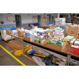 Lot - Vinyl Gloves, Nitrile Gloves, Shop Towels, Scouring Pads and Cleaning Supplies in (12) Boxes a