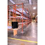 Lot - (22) Sections of 144 in. Wide x 42 in. Deep x 168 in. High Pallet Rack with Steel Decking