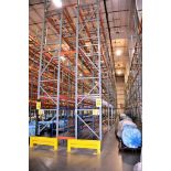 Lot - (18) Sections of 144 in. Wide x 42 in. Deep x 288 in. High Pallet Rack with (2) Sections of 48