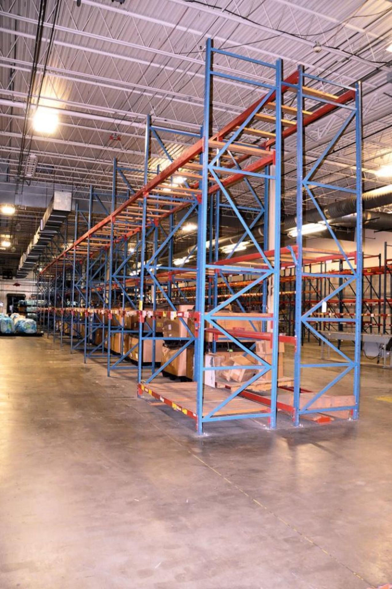 Lot - (30) Sections of 96 in. Wide x 42 in. Deep x 168 in. High Pallet Rack