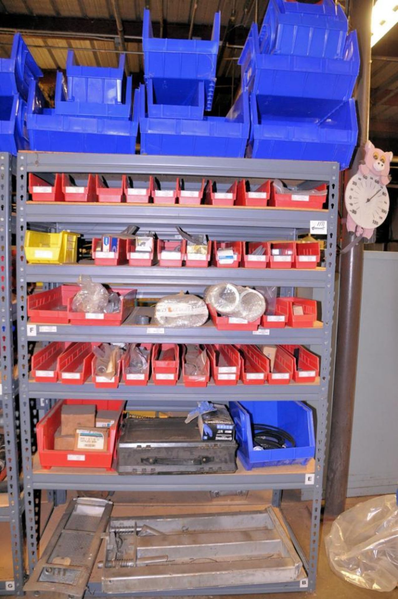 Lot - (8) Sections of Shelving with Diaphragm Pumps, Valves, Electronic Machine Parts, Pipe Fittings - Image 3 of 7
