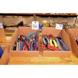 Lot - Snips and Wire Strippers in (2) Boxes