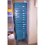 Lot - (3) 4-Drawer and (1) 5-Drawer Service Kit Cabinets with Bolts and Screws