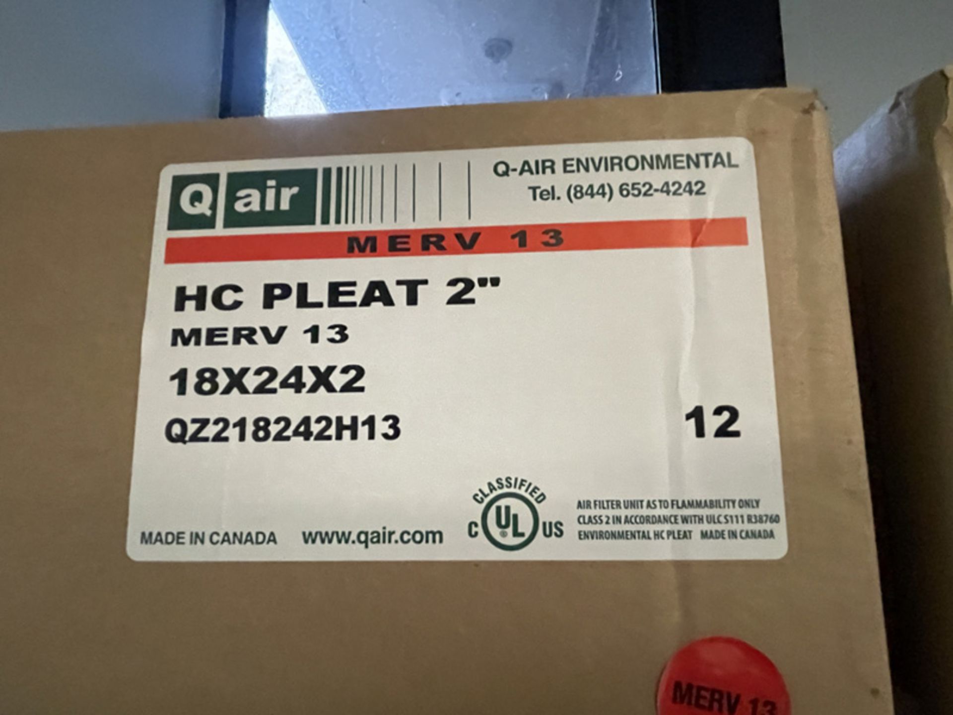 LOT - APPROXIMATELY (6) BOXES OF Q-AIR HC 2" FILTERS - Image 2 of 2