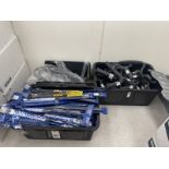 LOT - APPROXIMATELY (4) TOTES OF ASSORTED GAS CHARGED LIFT SUPPORTS, WINDSHIELD MOULDINGS, RADIATOR