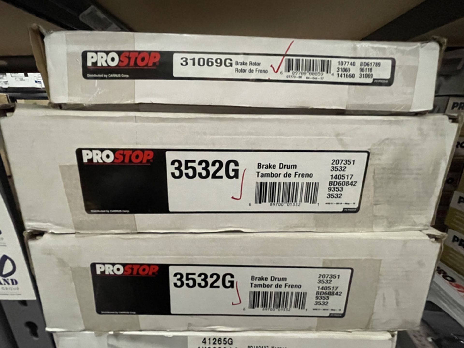 LOT - APPROXIMATELY (36) ASSORTED PROSTOP DISC BRAKE PADS. (2) PROSTOP BRAKE DRUMS, (5) PROSTOP BRAK - Image 2 of 11