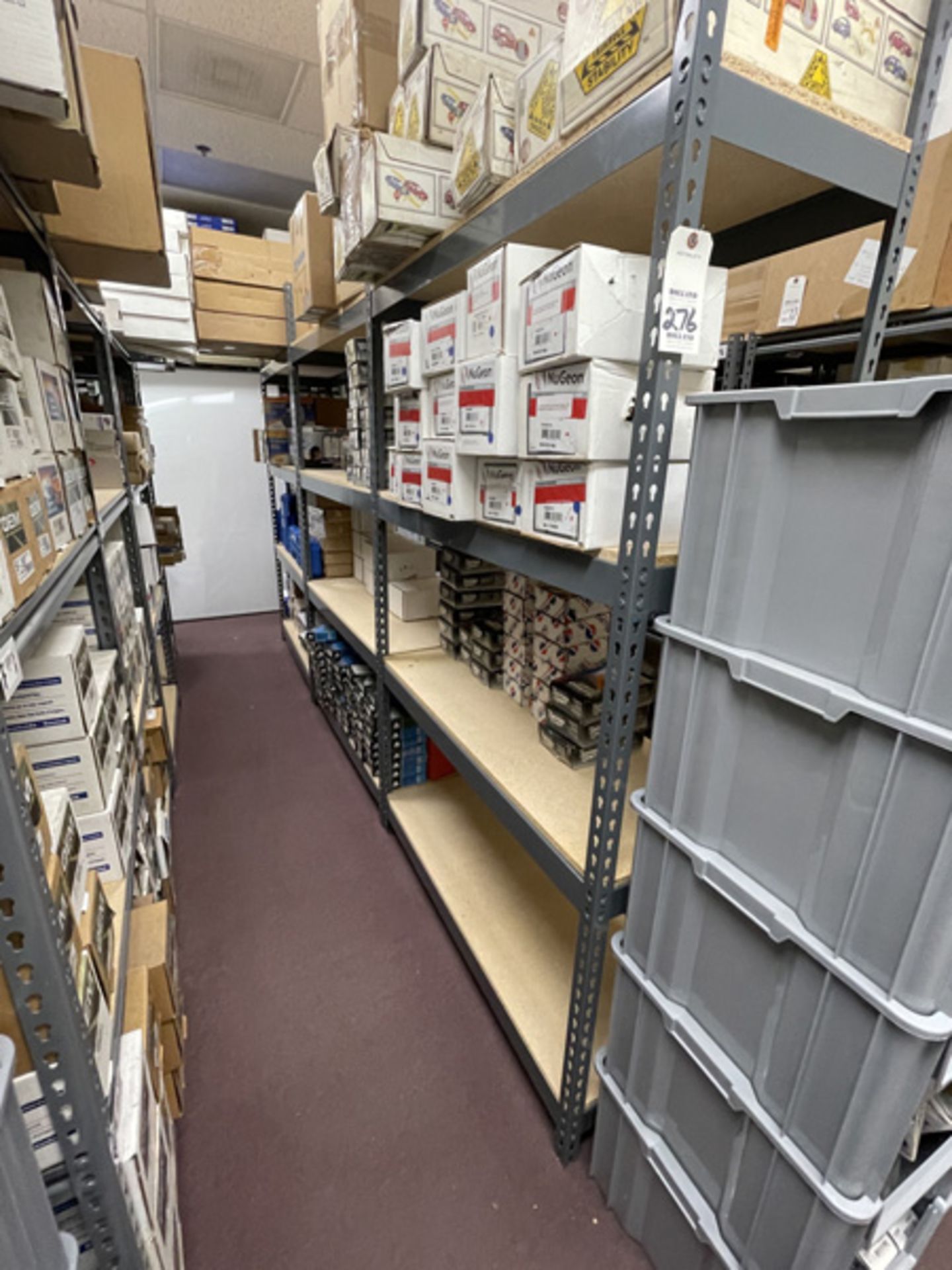 (4) 6' X 3' SHELVING UNITS (NO CONTENTS)